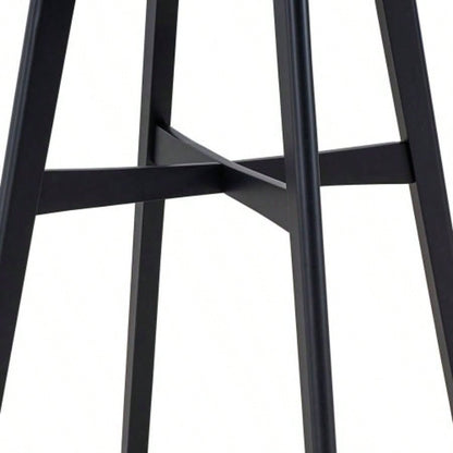 31.5 Inch Oversize Round Bar Table, Wooden High Top Kitchen Dining Table Pub, Living Room, Restaurant, Cocktail Bar, Black
