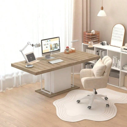 Rectangle extendable dining table 6 - 10 people aged effect wood 160 - 200