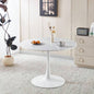 42.1white COLOR TOP Tulip Table Mid - Dining Table 4 - 6 people With Round Mdf Table Top, Pedestal Dining Table, End Table Leisure Coffee Table