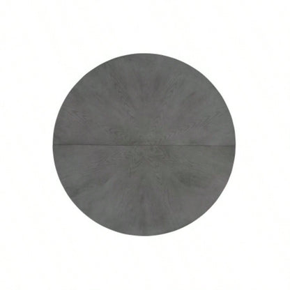 Oak Gray Round Dining Table 39.4 - Traditional Solid Wood, Timeless Elegance, Focal Point Family Gatherings