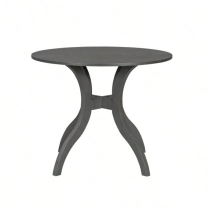 Oak Gray Round Dining Table 39.4 - Traditional Solid Wood, Timeless Elegance, Focal Point Family Gatherings