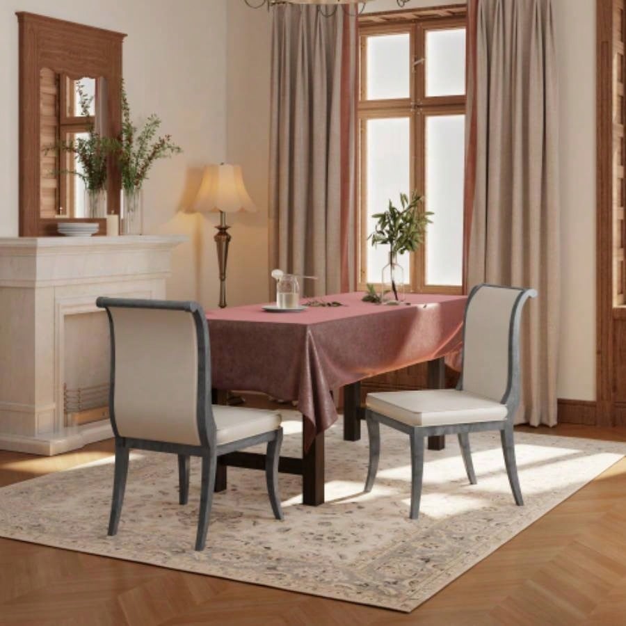 Oak Gray Round Dining Table 39.4 - Traditional Solid Wood, Timeless Elegance, Focal Point Family Gatherings