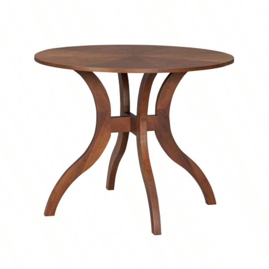 Walnut Round Dining Table 39.4 - Traditional Solid Wood, Timeless Elegance, Focal Point Family Gatherings