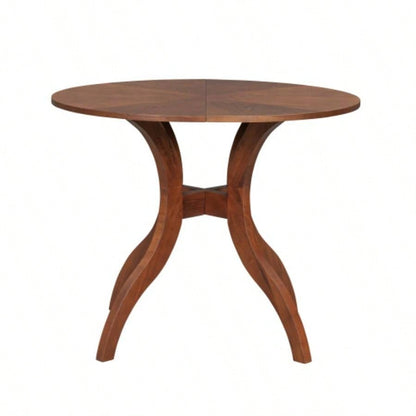 Walnut Round Dining Table 39.4 - Traditional Solid Wood, Timeless Elegance, Focal Point Family Gatherings