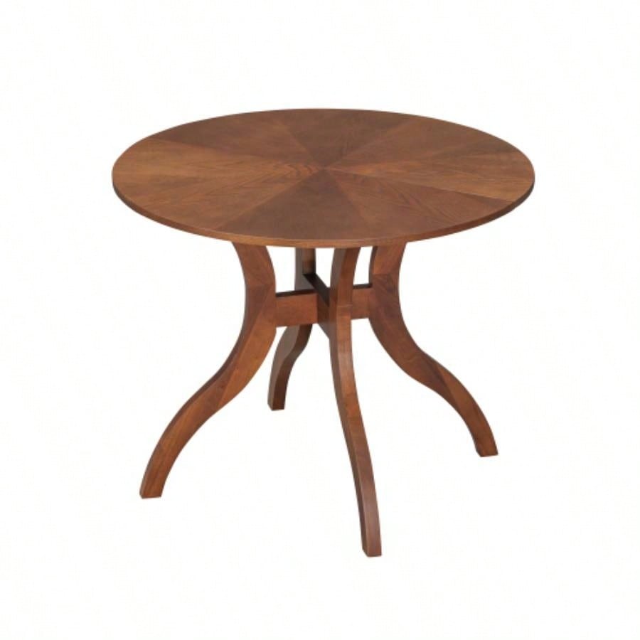 Walnut Round Dining Table 39.4 - Traditional Solid Wood, Timeless Elegance, Focal Point Family Gatherings