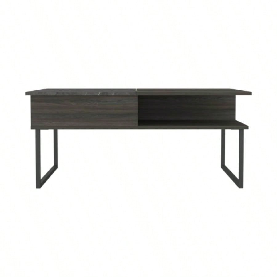 Atlanta Lift Top Coffee Table, One Shelf, Carbon Espresso/ Onyx