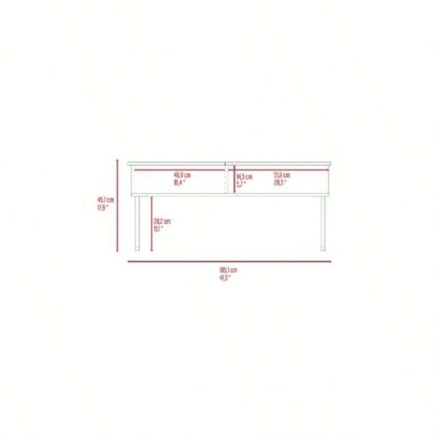 Atlanta Lift Top Coffee Table, One Shelf, Carbon Espresso/ Onyx
