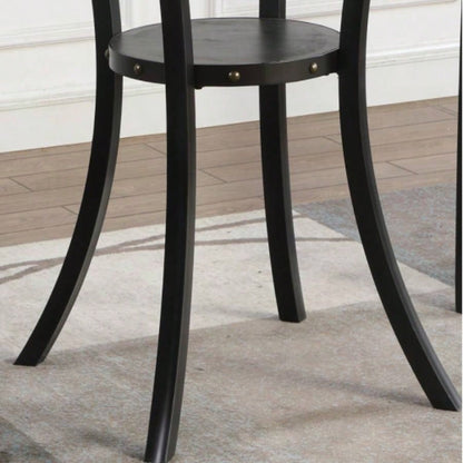 Biony 36 Round Espresso Bar Table Nail Trim
