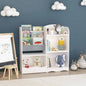 Kids Bookshelf and Toy Organizer, 3 Tier Bookshelf Kids, Fabric Toddler Bookcase Book Shelf Kids Rooms, Bedroom, Playroom, Nursery, Toy Storage Organizer with Bookshelf