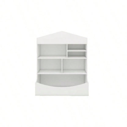Multi - Functional Shelf Bookcase, Storage Display, Rack, Organizer, White, 14.37 Dx 31.50x39.37 H