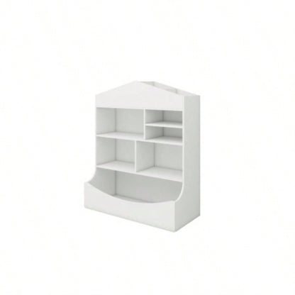 Multi - Functional Shelf Bookcase, Storage Display, Rack, Organizer, White, 14.37 Dx 31.50x39.37 H