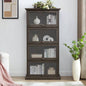 Glass display cabinet 4 Tier Glass Display Cabinet Storage Curio Cabinet with Flip up Glass Doors, Collectors Showcase Toy Figure Organizers Rack, Bookcase Living Room BRO