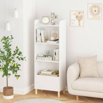 Kids 4 - Tier Bookcase, Childrens Book Display, Bookshelf Toy Storage Cabinet Organizer Childrens Room, Playroom, Nursery