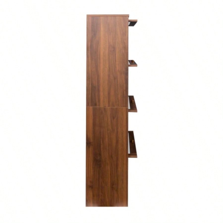 Bookcase Contemporary Closed Back Glass Doors Office Storage Cabinet Floor - to - Ceiling Low Cabinet Bookcase Against Wall Dustproof Bookshelf