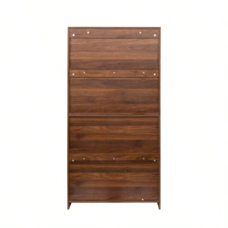 Bookcase Contemporary Closed Back Glass Doors Office Storage Cabinet Floor - to - Ceiling Low Cabinet Bookcase Against Wall Dustproof Bookshelf