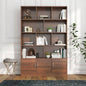 70.87 Tall Bookshelf with 10 Cubes and 3 Doors, 4 - Tier Bookshelf, Open Shelf Bookcase with Cabinet, Modern Cube Storage Organizer Living Room, and Office