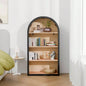 4 - Tier Black Arched Bookshelf, 43 Tall Arched Bookcase with Storage Shelves