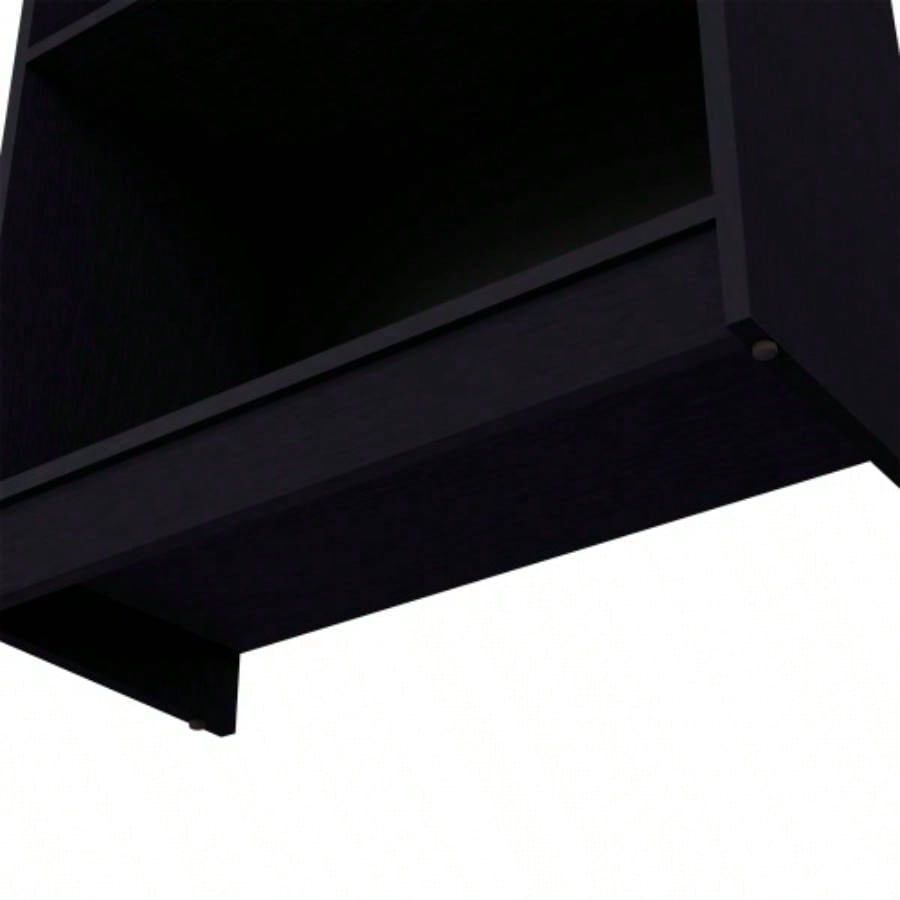 Vinton Bookcase with Spacious Tier - Shelving Design, Black