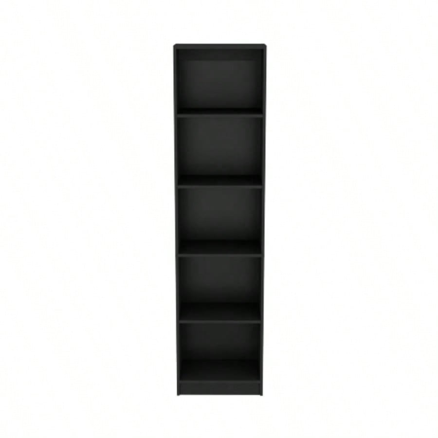Vinton XS Bookcase Compact Bookshelf with Multiple Shelves, Black