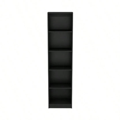 Vinton XS Bookcase Compact Bookshelf with Multiple Shelves, Black