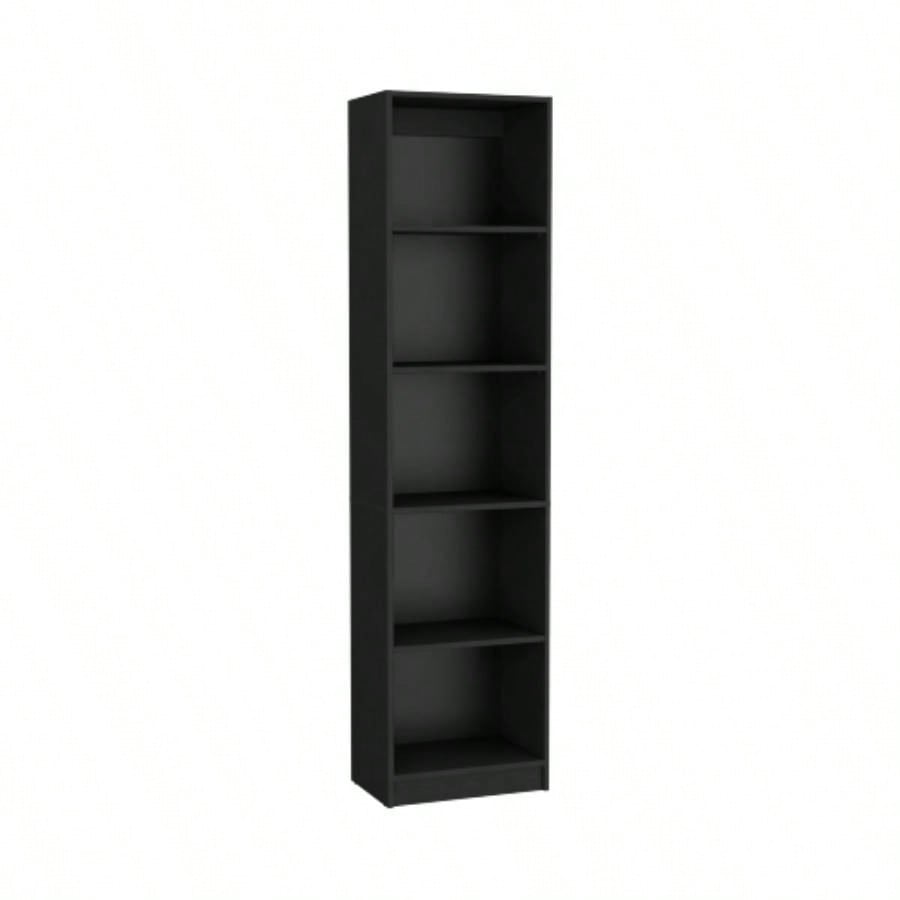 Vinton XS Bookcase Compact Bookshelf with Multiple Shelves, Black