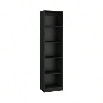 Vinton XS Bookcase Compact Bookshelf with Multiple Shelves, Black