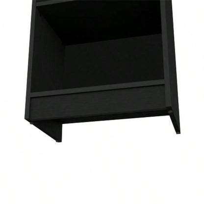 Vinton XS Bookcase Compact Bookshelf with Multiple Shelves, Black