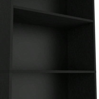 Vinton 4 - Tier Bookcase with Modern Storage Books and Decor, Black