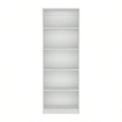 Vinton 4 - Tier Bookcase with Modern Storage Books and Decor, White