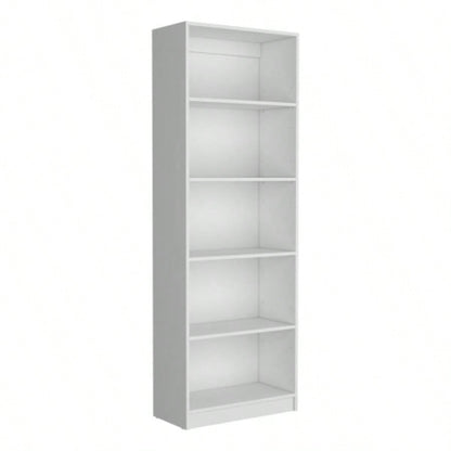 Vinton 4 - Tier Bookcase with Modern Storage Books and Decor, White