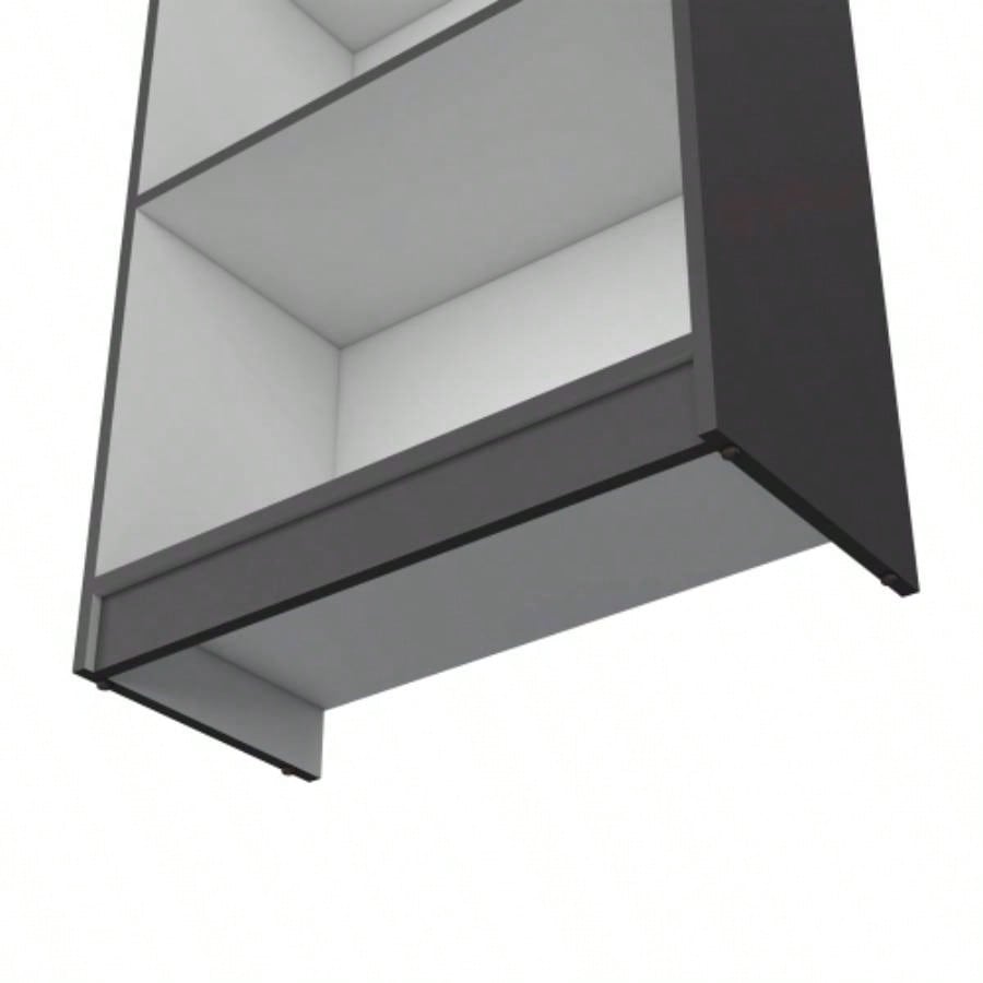Vinton Bookcase with Spacious Tier - Shelving Design, Matt Gray/ White