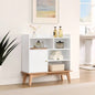 Colorblocking Storage Cabinet with Solid Wood Base feet, Floor Cabinet Bedroom Living Room Nursery Home Office Reception Entrance, Bookcases Children, Bathroom Cabinet