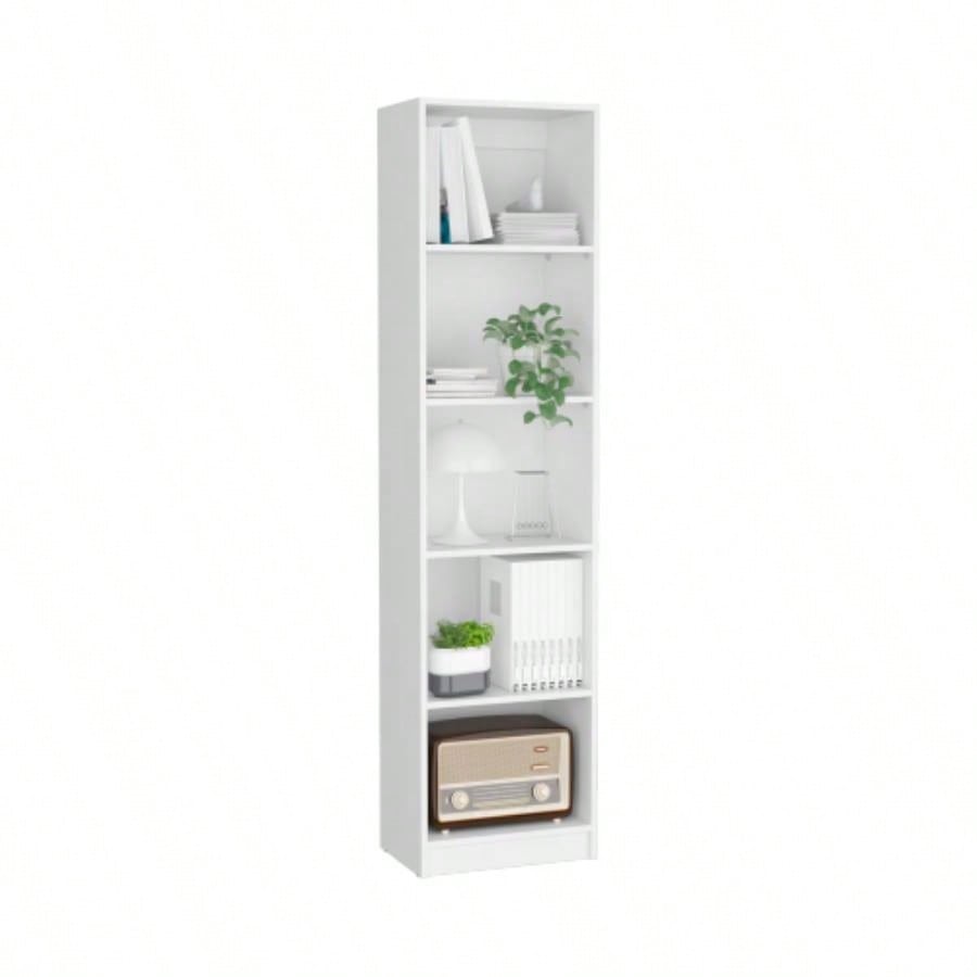 Vinton XS Bookcase Compact Bookshelf with Multiple Shelves, White