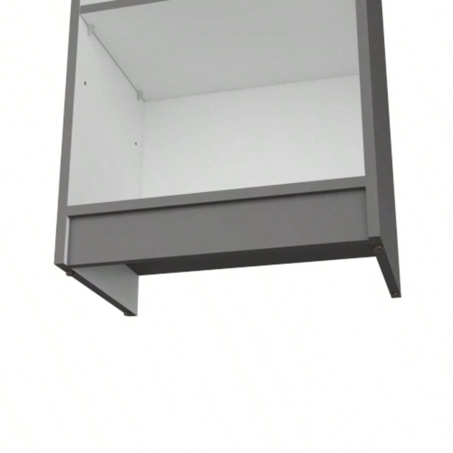 Vinton XS Bookcase Compact Bookshelf with Multiple Shelves, Matt Gray/ White