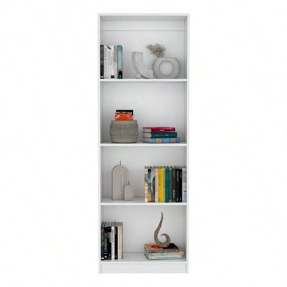 Vinton Bookcase with Spacious Tier - Shelving Design, White