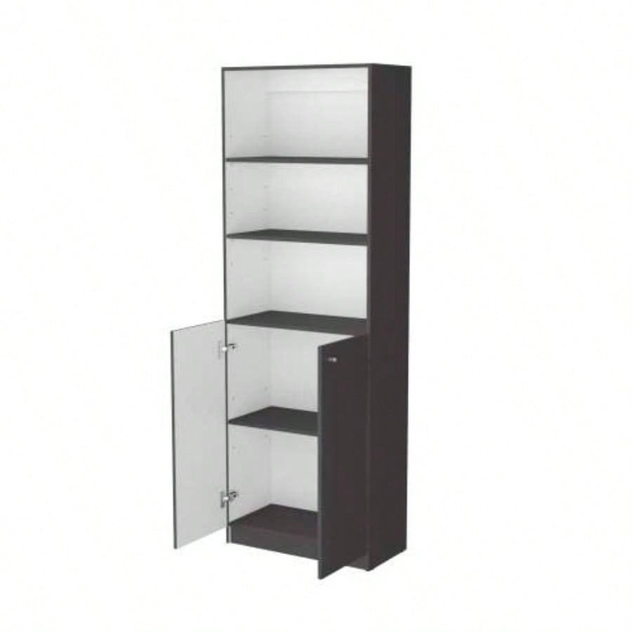 Matt Gray and White 2 - Door Bookcase
