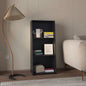 Anthem Bookcase in Melamine with Three Shelves, Black