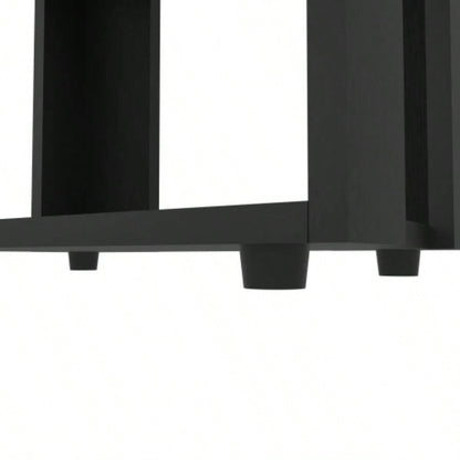 FM FURNITURE Modoc Bookcase in Melamine with Open Storage, Black
