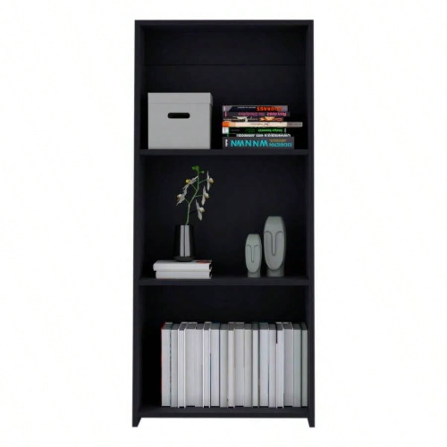 Bookcase 47 H, 3 shelves, Black