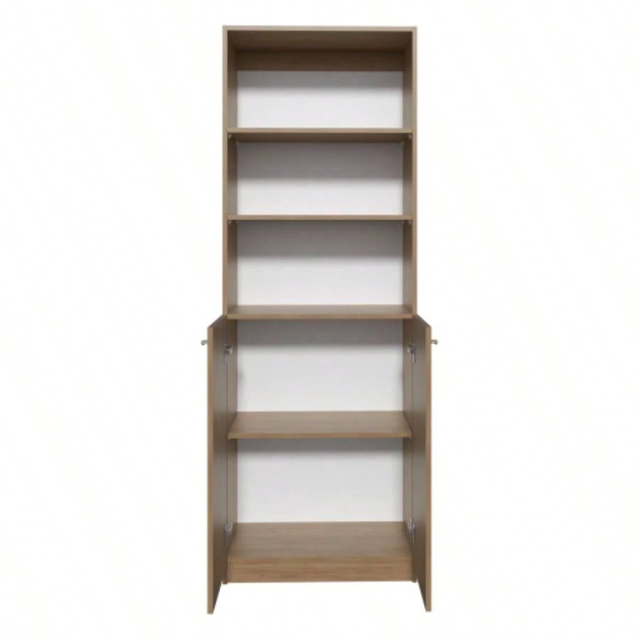 2 - Door Bookcase with Upper Shelves