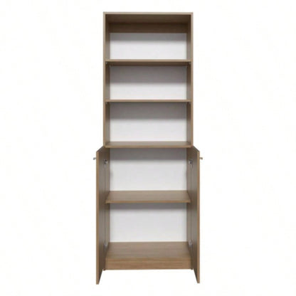 2 - Door Bookcase with Upper Shelves