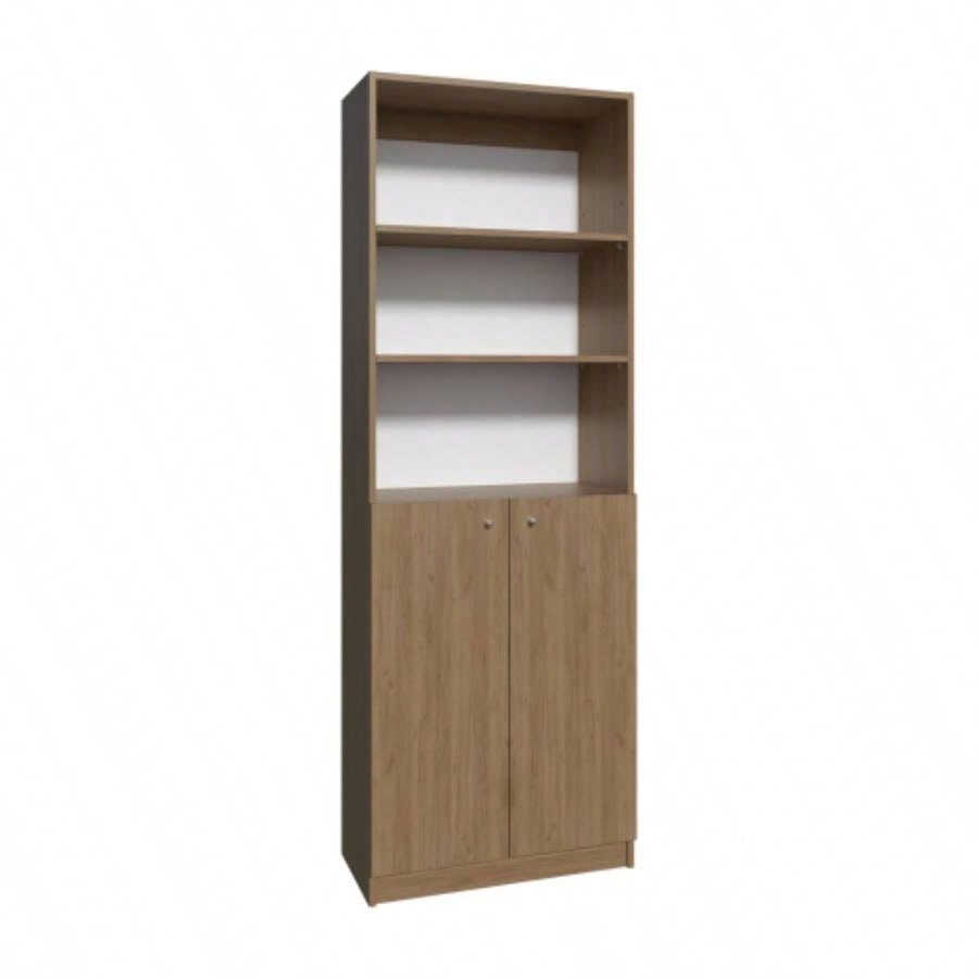 2 - Door Bookcase with Upper Shelves