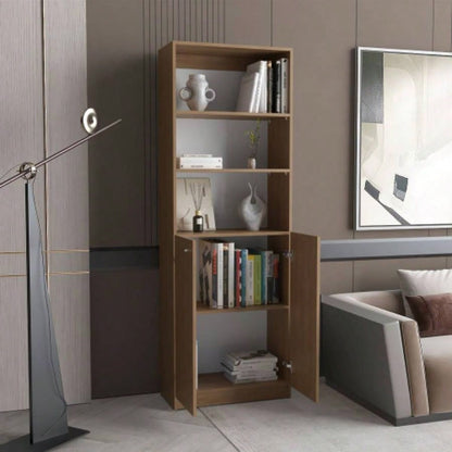 2 - Door Bookcase with Upper Shelves