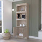 Durango Bookcase, Three Shelves, Double Door Cabinet