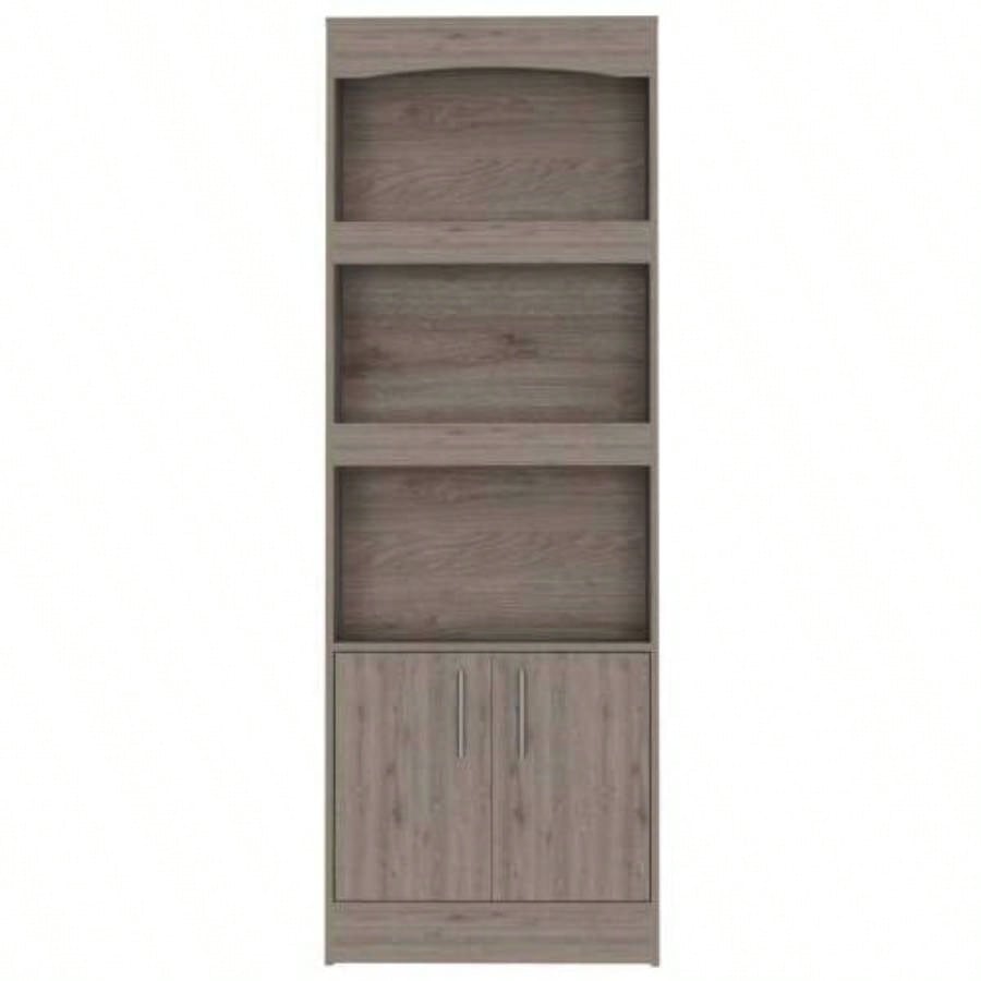 Durango Bookcase, Three Shelves, Double Door Cabinet