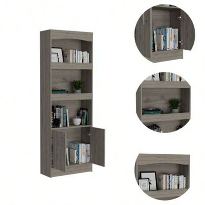Durango Bookcase, Three Shelves, Double Door Cabinet
