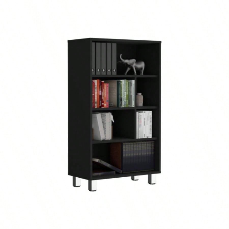 Bookcase 40.6 H, 6 shelves, 4, Black