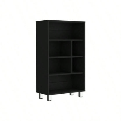 Bookcase 40.6 H, 6 shelves, 4, Black