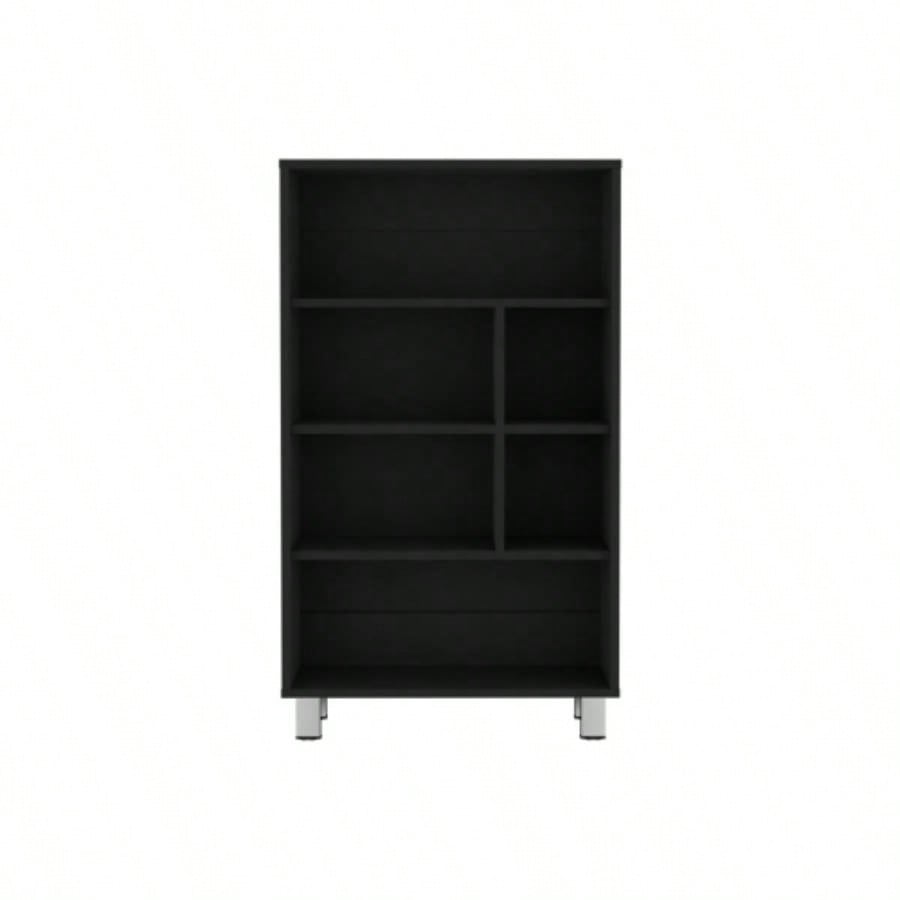 Bookcase 40.6 H, 6 shelves, 4, Black