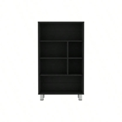 Bookcase 40.6 H, 6 shelves, 4, Black